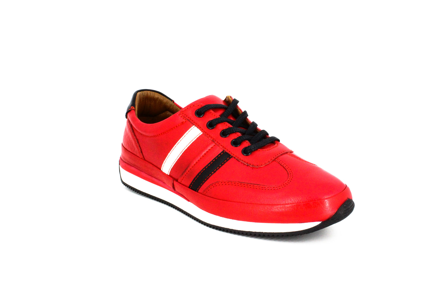 Pantofi casual dama Anna Viotti rosu din piele naturala