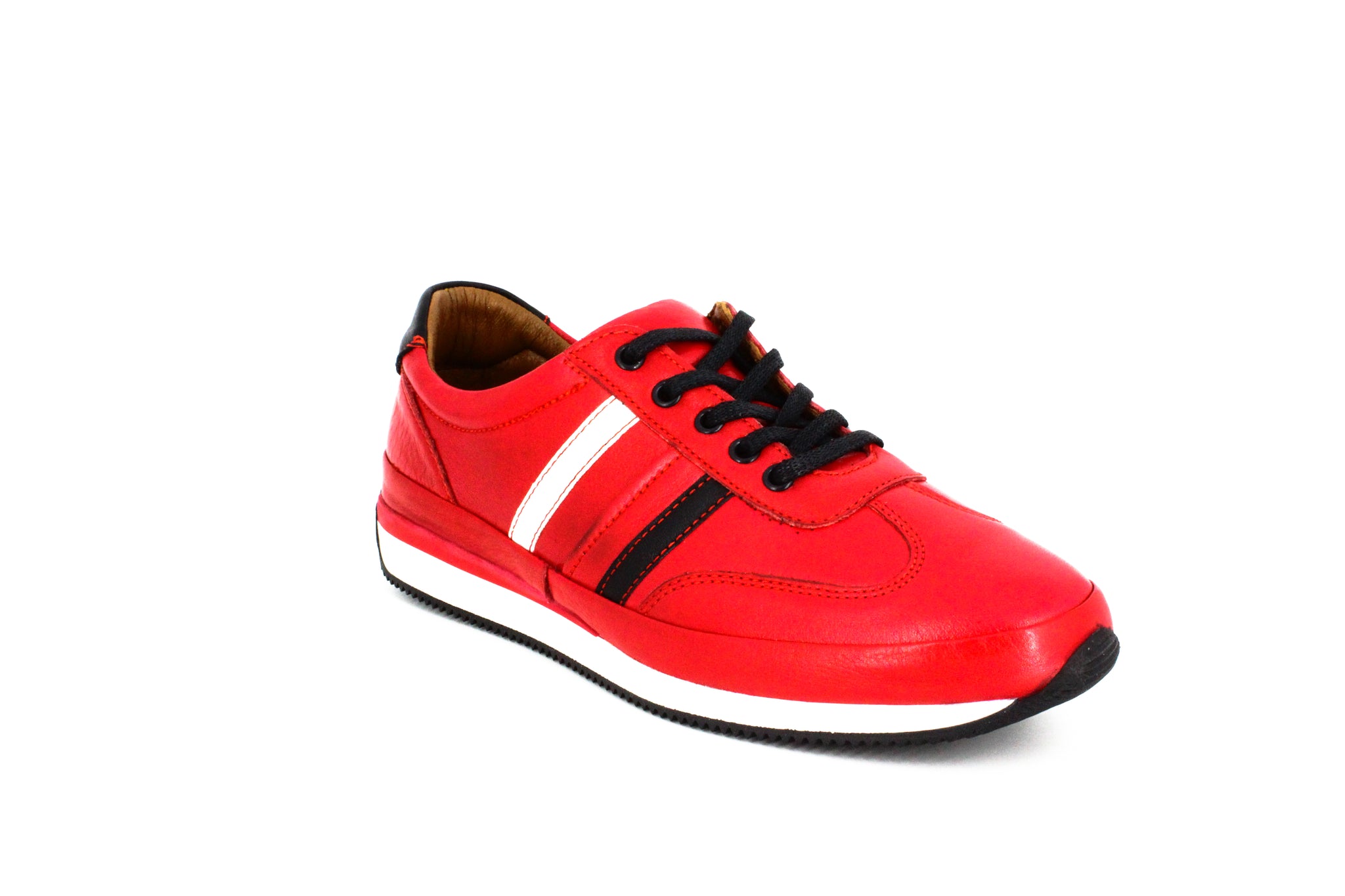 Pantofi casual dama Anna Viotti rosu din piele naturala