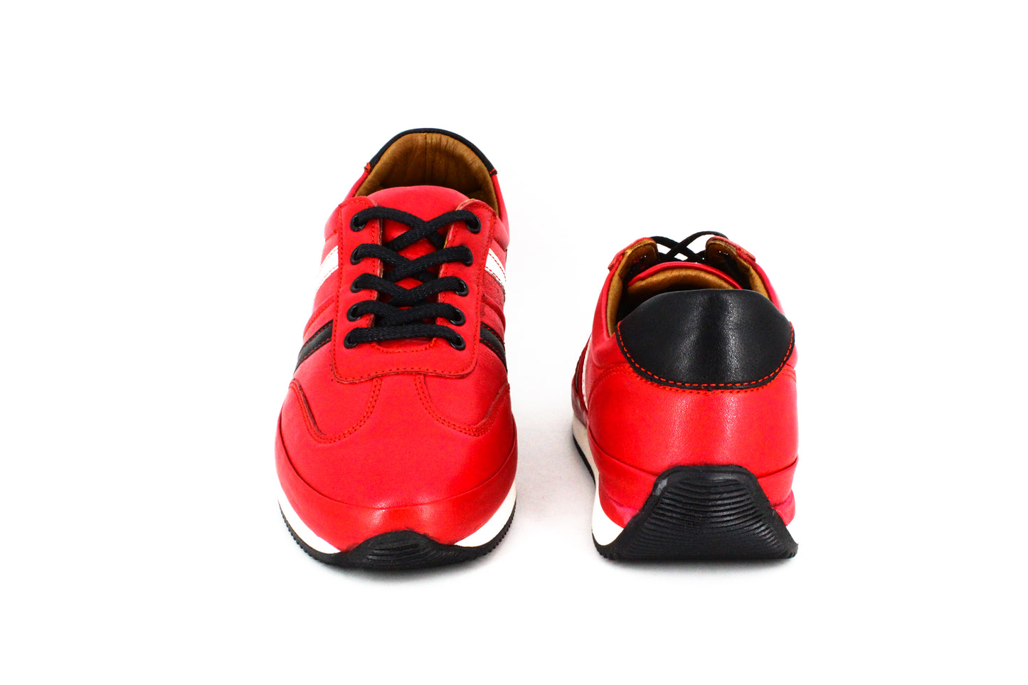 Pantofi casual dama Anna Viotti rosu din piele naturala