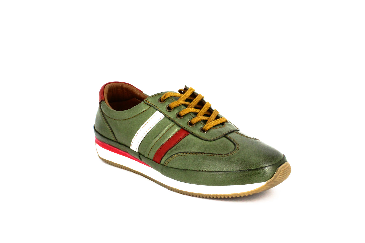 Pantofi casual dama Anna Viotti verde din piele naturala