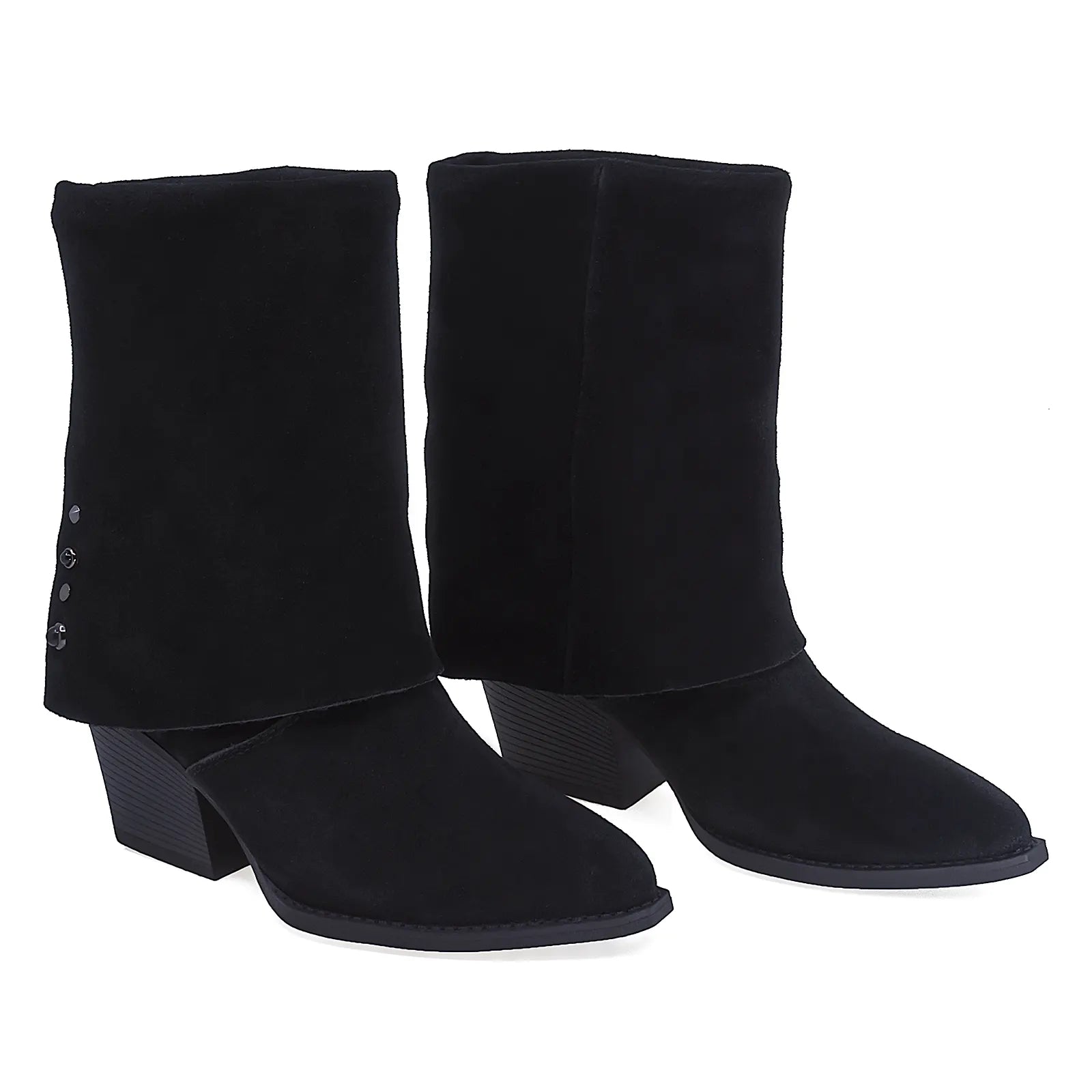 Ghete Dama Casual Anna Viotti Piele Intoarsa D115-SHN2380-29R Negru