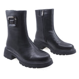 Ghete Dama Casual Anna Viotti Piele Naturala D106-F11355-T4613-3 Negru