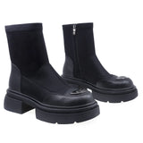 Ghete Dama Casual Anna Viotti Stretch D106-F10372-C7286-3 Negru