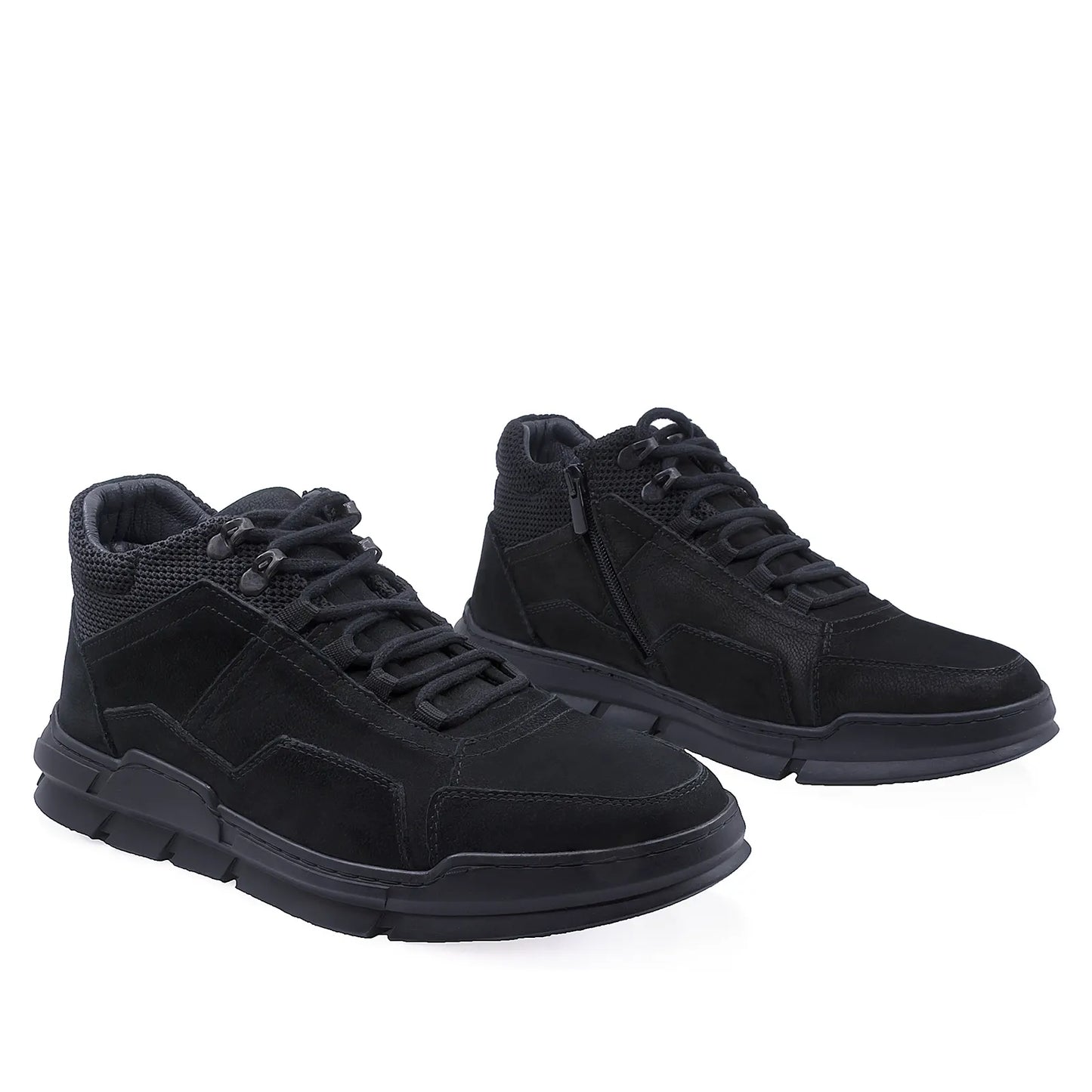 Ghete barbati casual Goretti piele nubuc B24-2211 negru