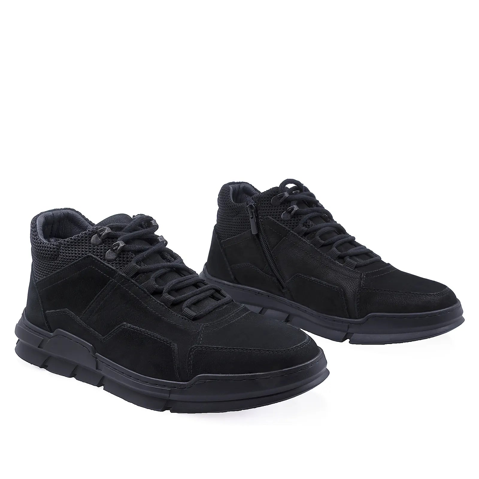 Ghete barbati casual Goretti piele nubuc B24-2211 negru