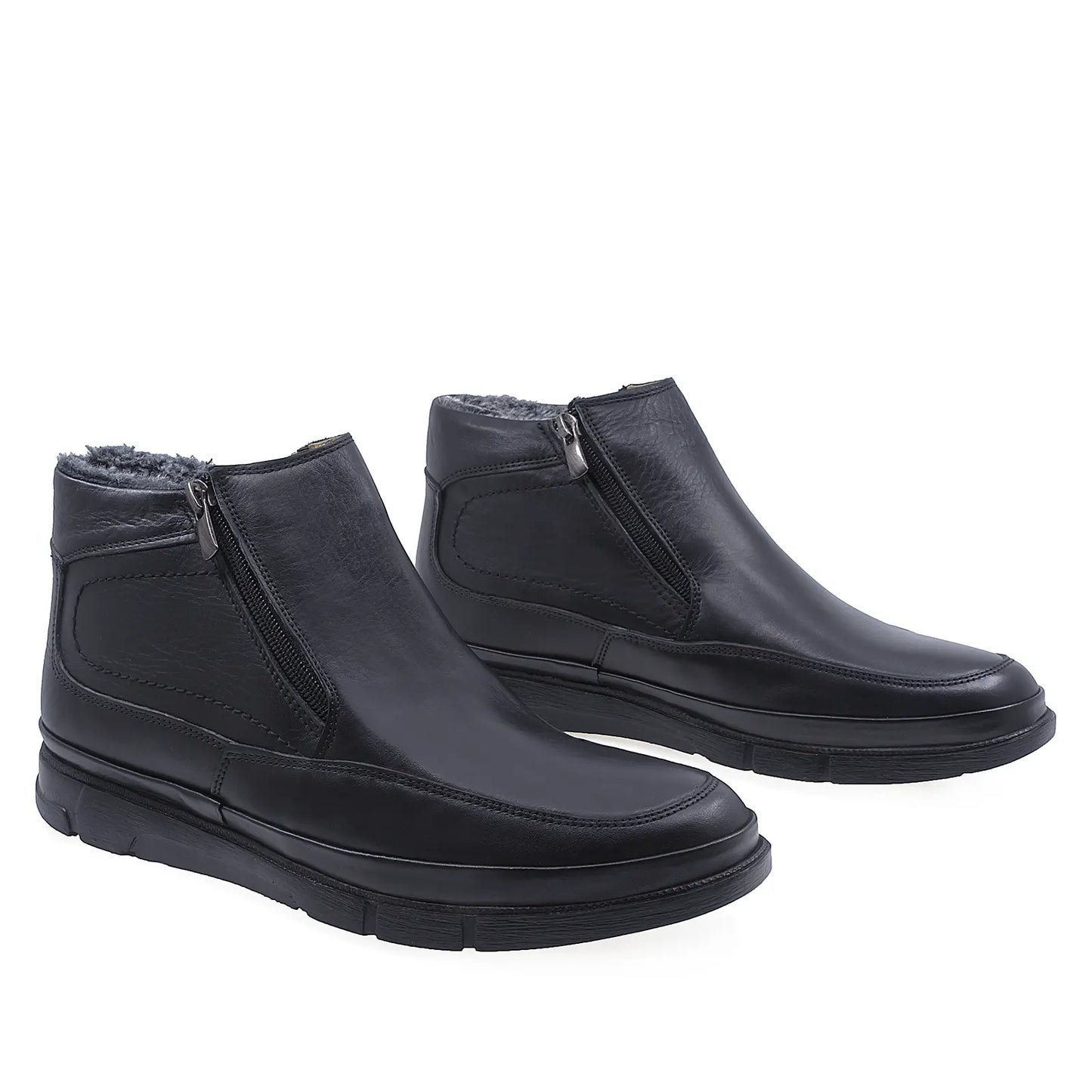 Ghete barbati casual Goretti piele naturala B28-1040 negru