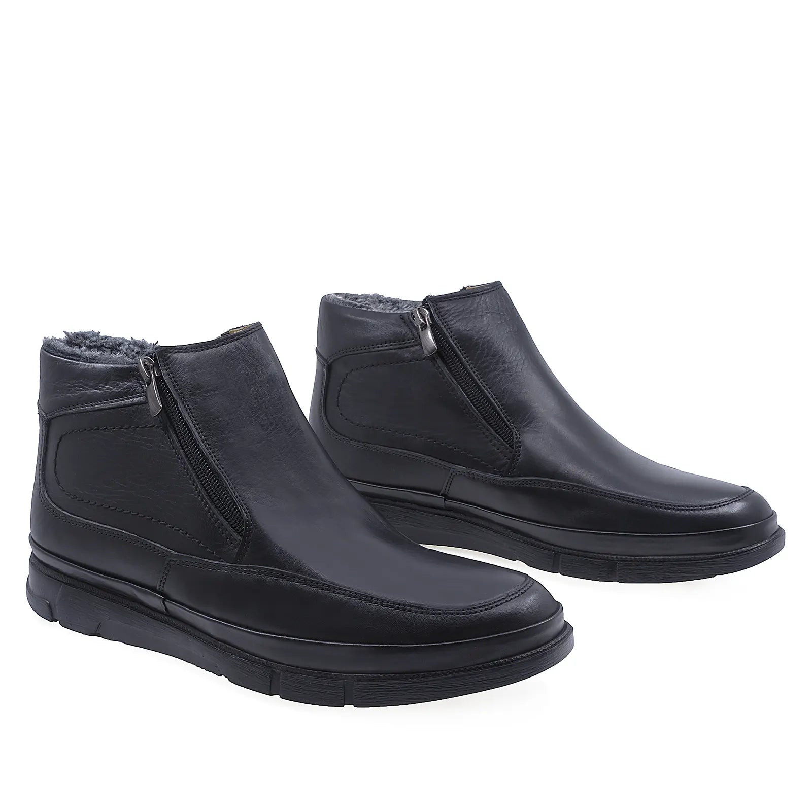 Ghete barbati casual Goretti piele naturala B28-1040 negru