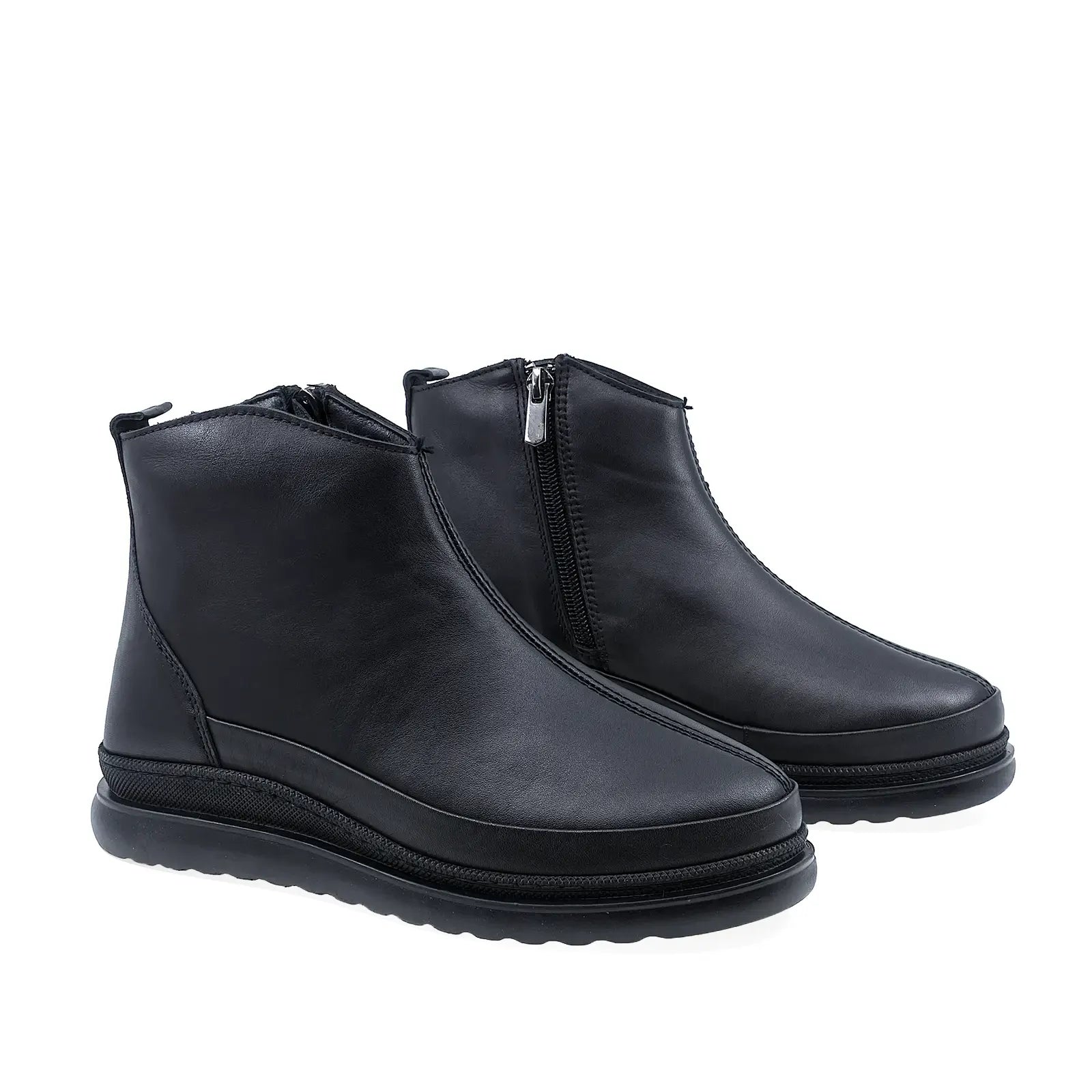 Ghete Dama Casual Anna Viotti Piele Naturala D69-290 Negru
