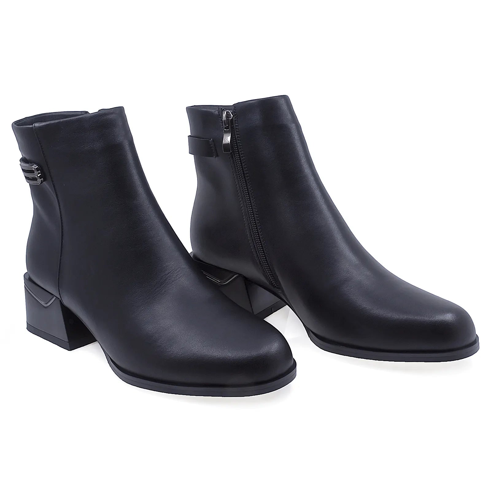 Ghete Dama Elegante Anna Viotti Piele Naturala D112-GAW2571 Negru