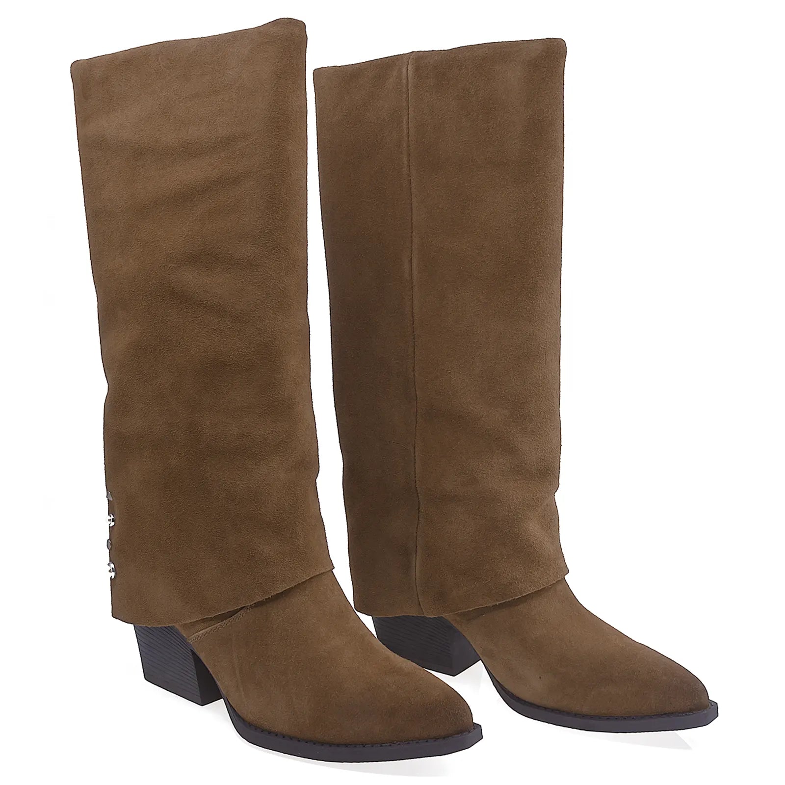 Cizme Dama Casual Anna Viotti Piele Intoarsa D115-SHN2380-32R Camel