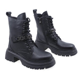 Ghete Dama Casual Anna Viotti Piele Naturala D107-PJ061-Z37071-R-2 Negru