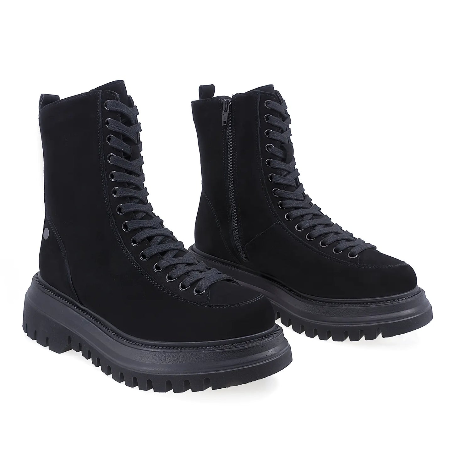 Ghete Dama Casual Anna Viotti Piele Intoarsa D44-4404 Negru