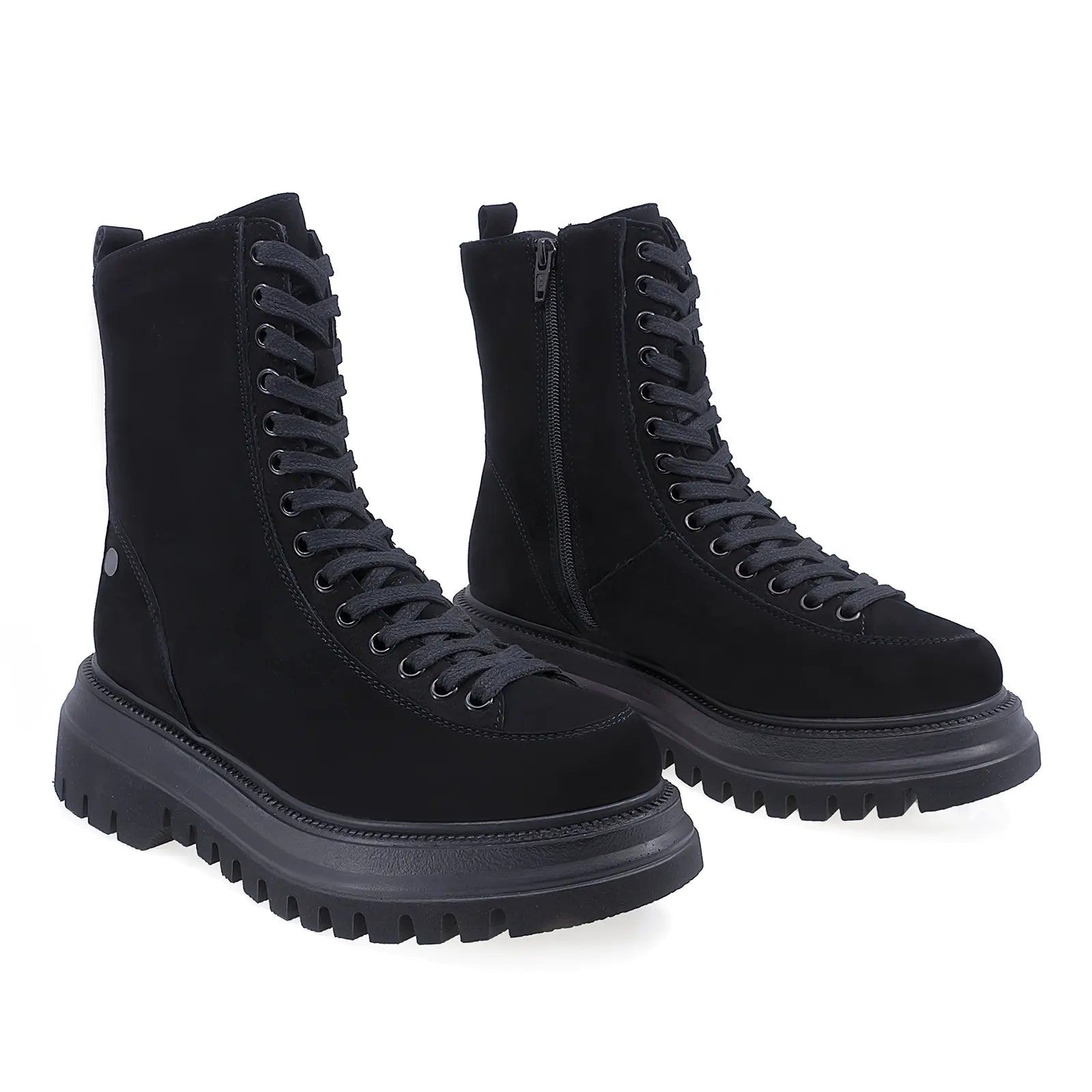 Ghete Dama Casual Anna Viotti Piele Intoarsa D44-4404 Negru