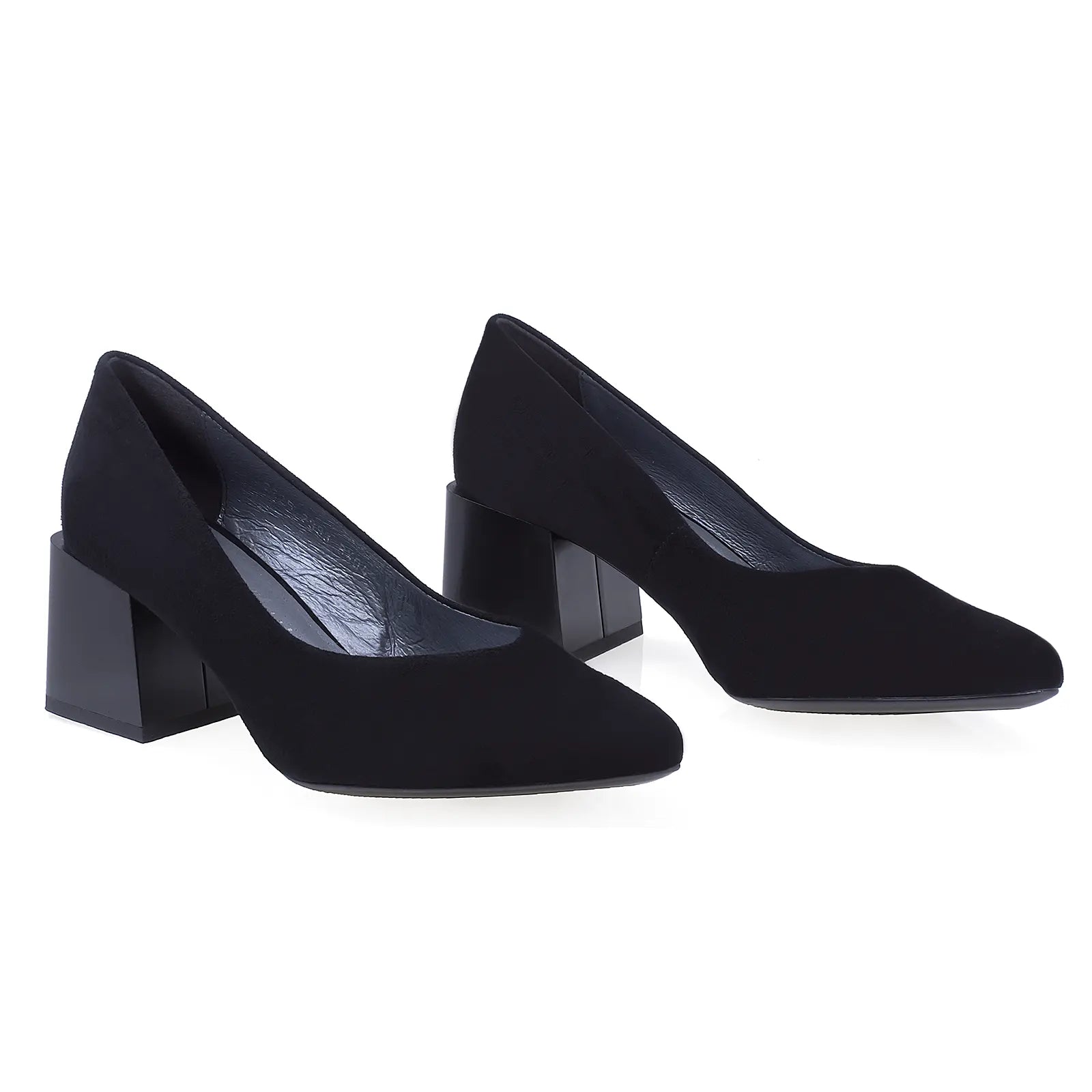 Pantofi dama eleganti Anna Viotti piele intoarsa D2893 negru