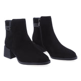 Ghete Dama Elegante Anna Viotti Piele Intoarsa D112-GAW2532 Negru