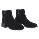 Ghete Dama Elegante Anna Viotti Piele Intoarsa D112-GAW2502 Negru