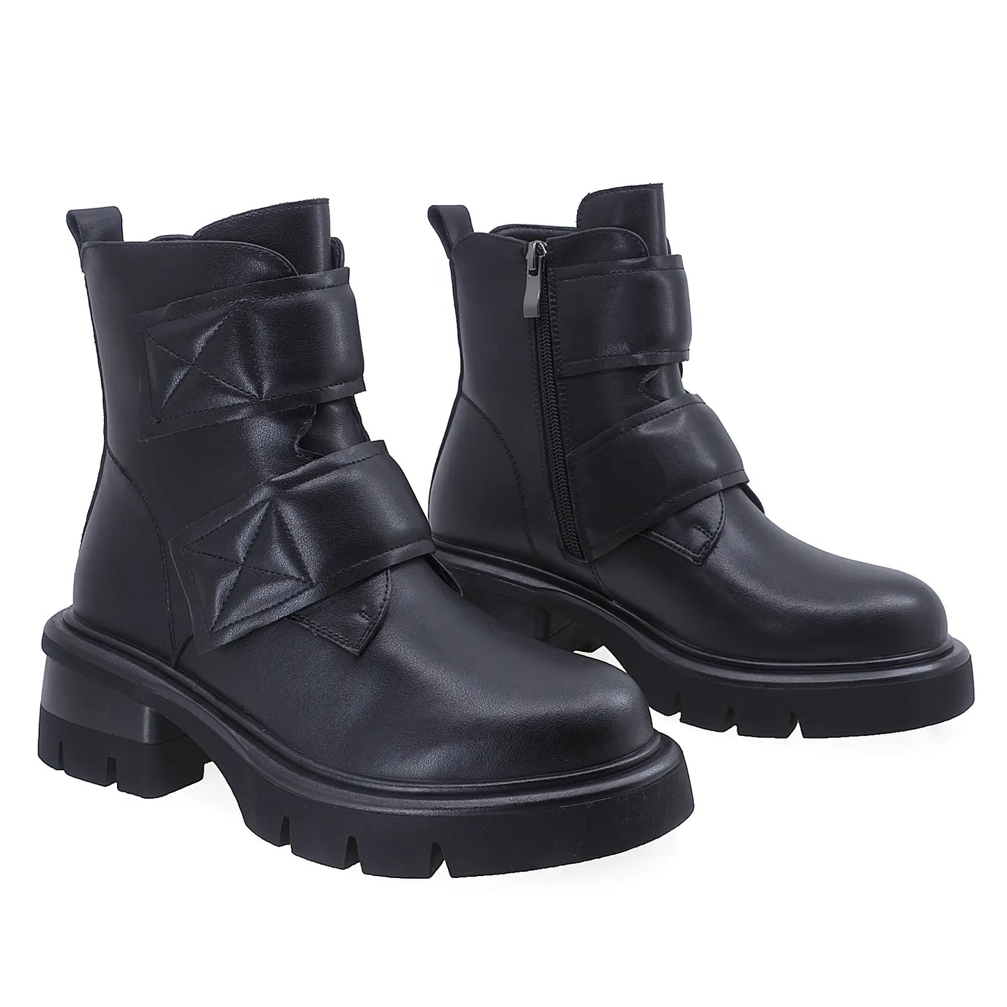 Ghete Dama Casual Anna Viotti Piele Naturala D106-2463-F149 Negru