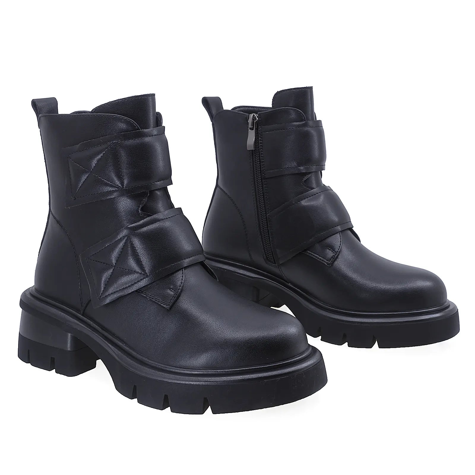 Ghete Dama Casual Anna Viotti Piele Naturala D106-2463-F149 Negru