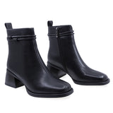 Ghete Dama Elegante Anna Viotti Piele Naturala D105-4221R-LV203-NT-01 Negru