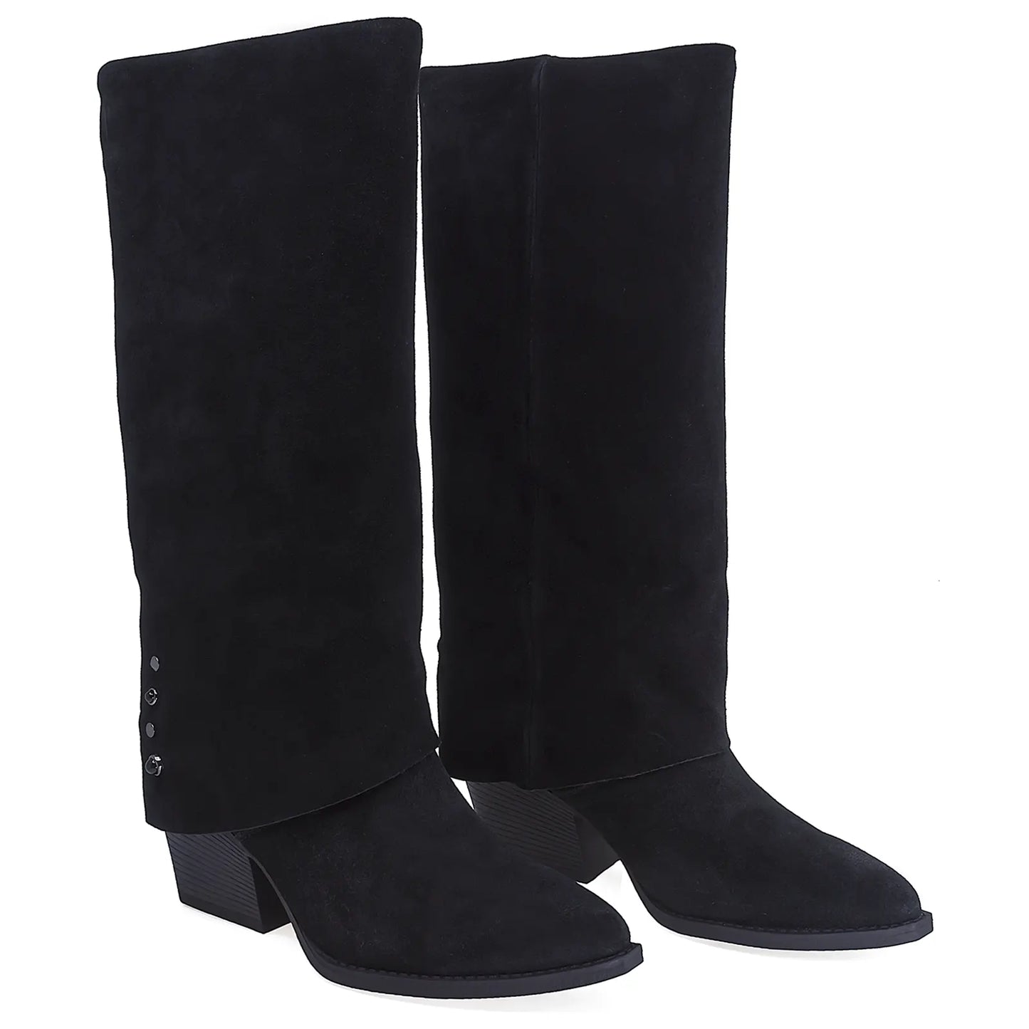 Cizme Dama Casual Anna Viotti Piele Intoarsa D115-SHN2380-32R Negru