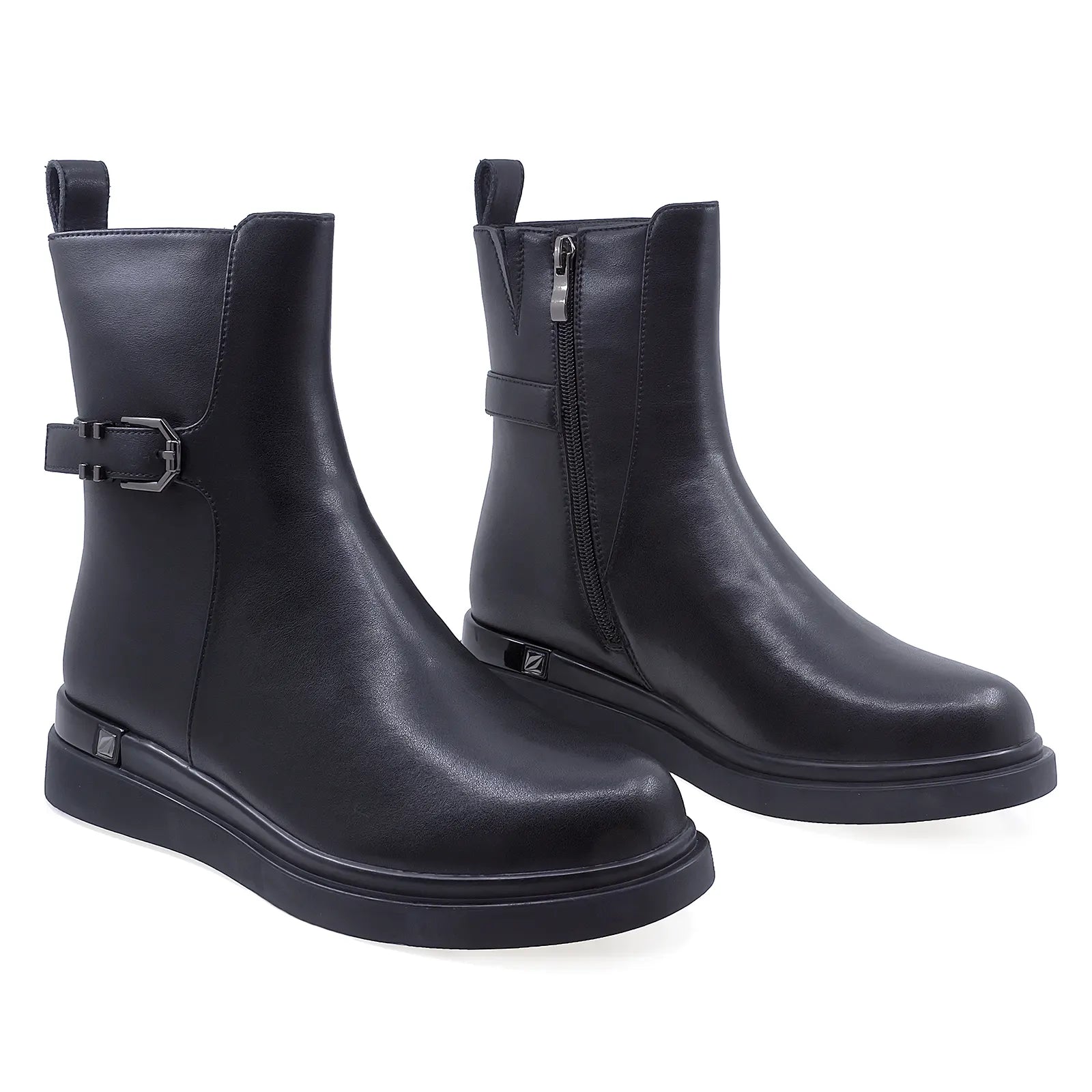 Ghete Dama Casual Anna Viotti Piele Naturala D106-D371-K33 Negru