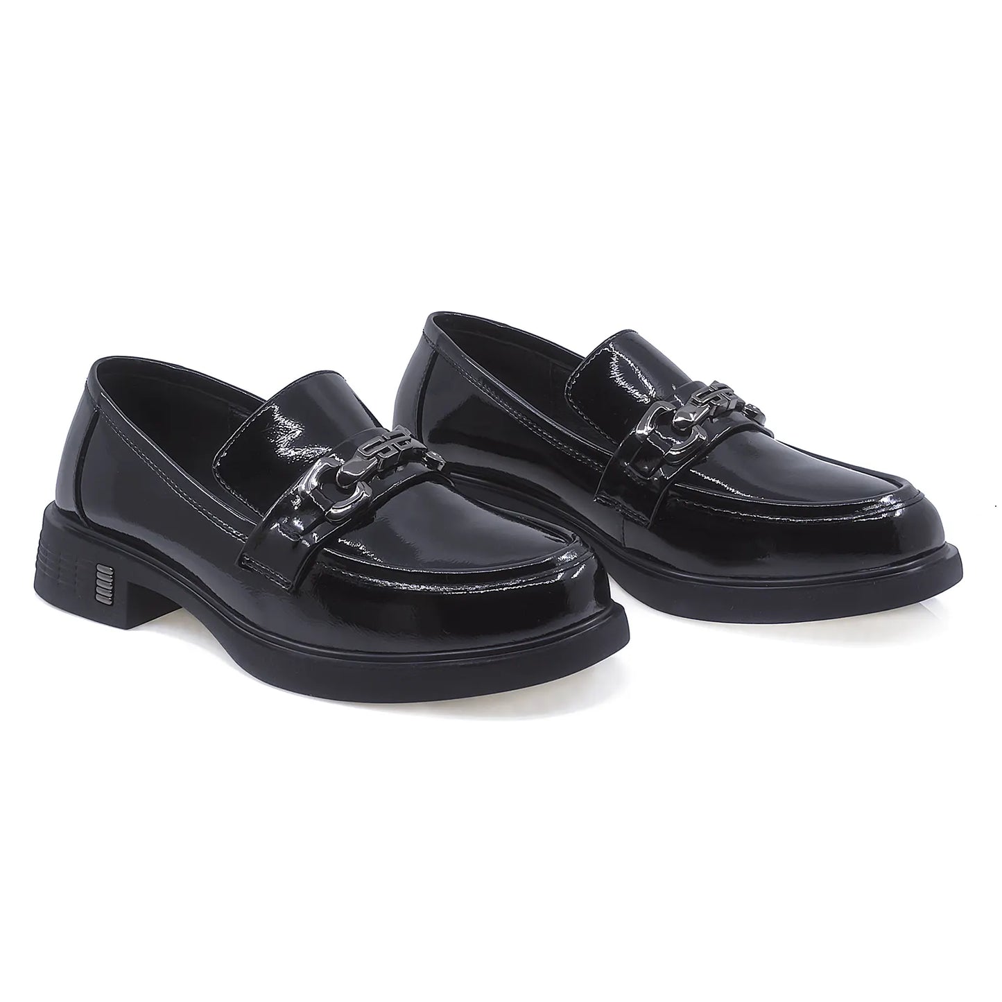 Pantofi Dama Casual Anna Viotti Piele Lacuita D112-GAW2518 Negru