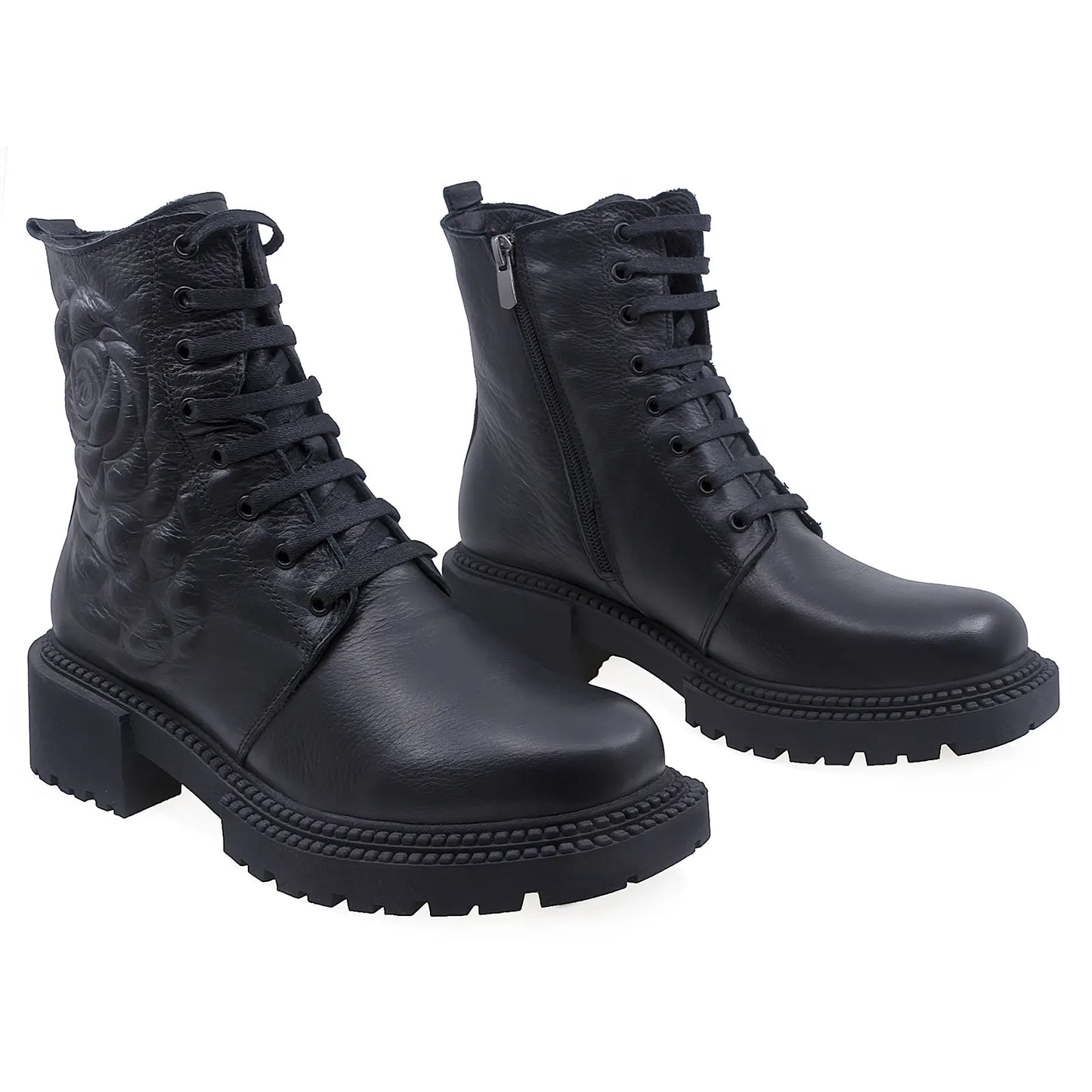 Ghete Dama Casual Anna Viotti Piele Naturala D46-0535 Negru