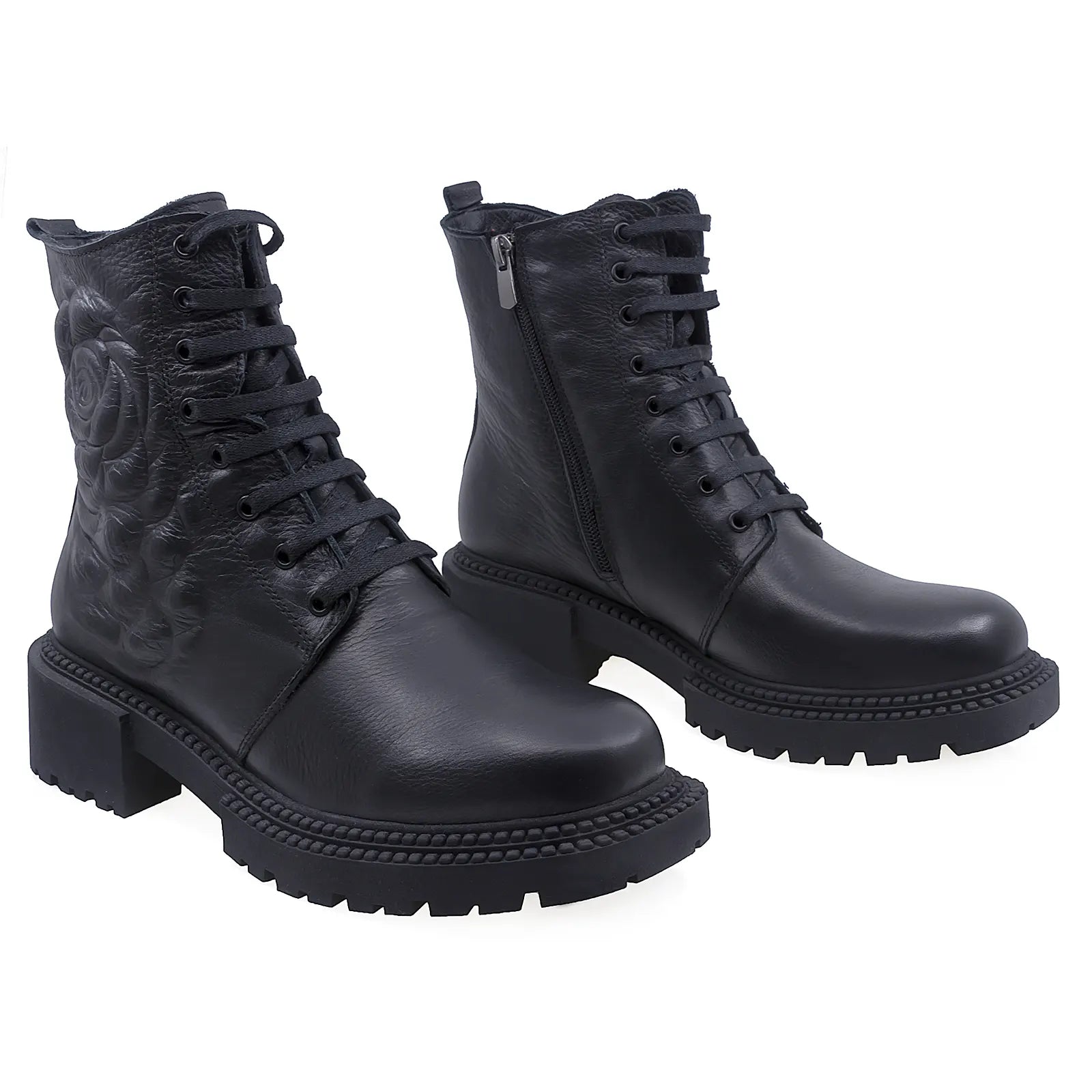 Ghete Dama Casual Anna Viotti Piele Naturala D46-0535 Negru