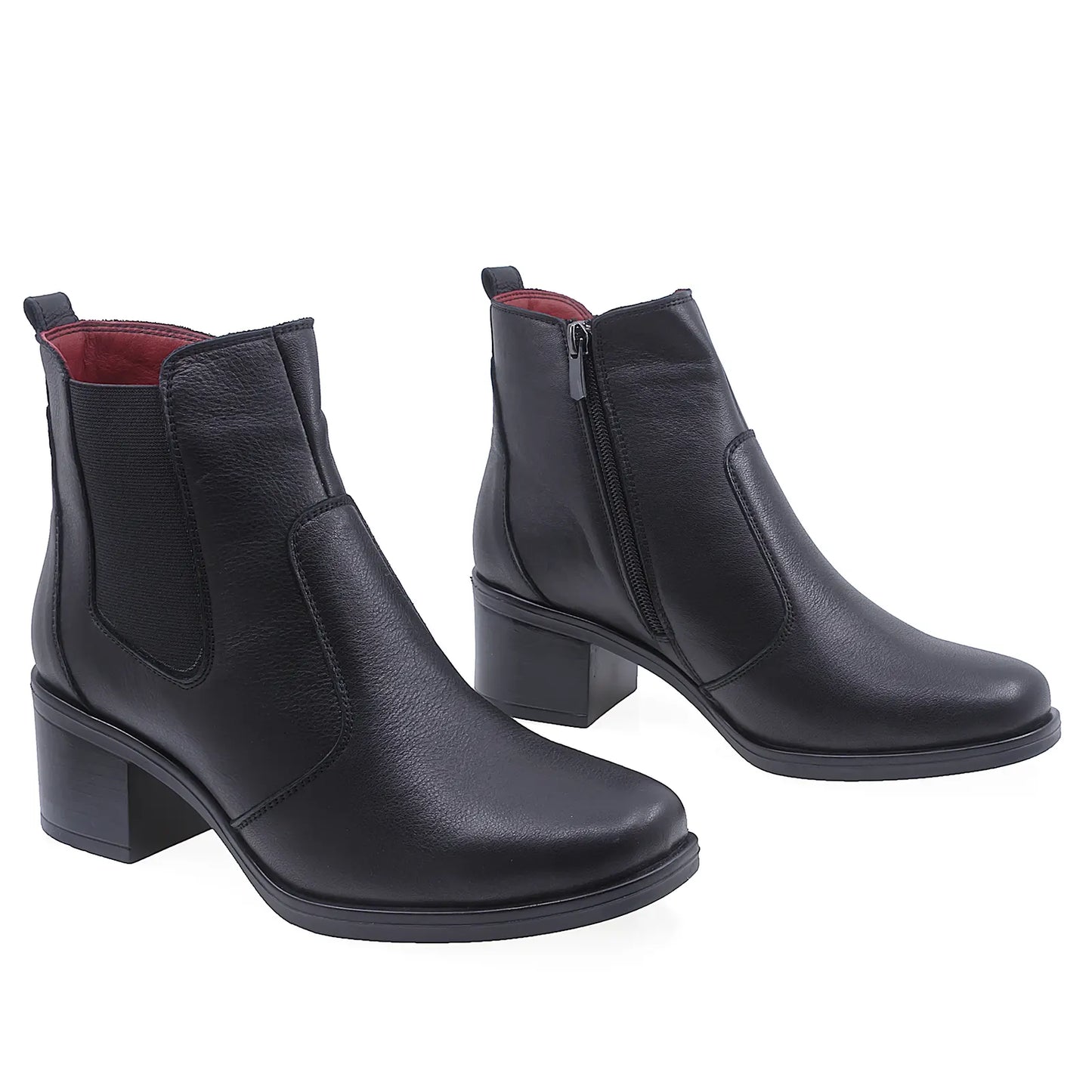 Ghete Dama Casual Anna Viotti Piele Naturala D54-749 Negru
