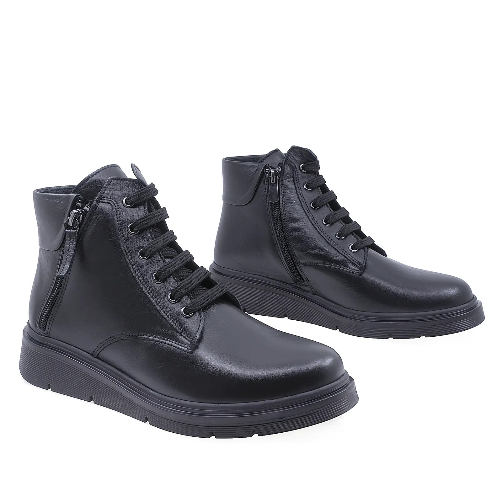 Ghete Dama Casual Anna Viotti Piele Naturala D54-2202-SZ Negru