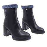 Ghete Dama Elegante Anna Viotti Piele Naturala D106-D351-K123 Negru