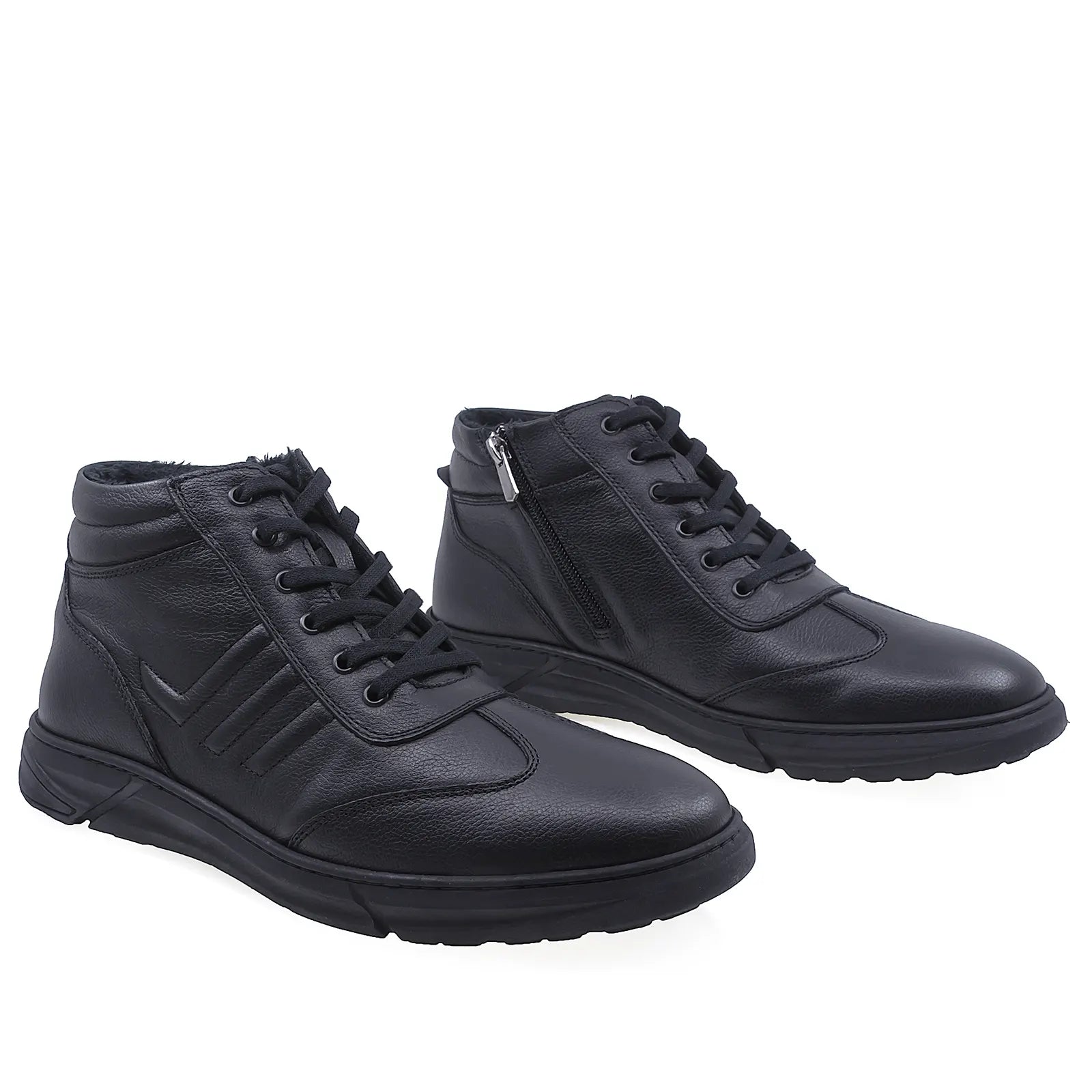 Ghete barbati casual Goretti piele naturala B69-250 negru