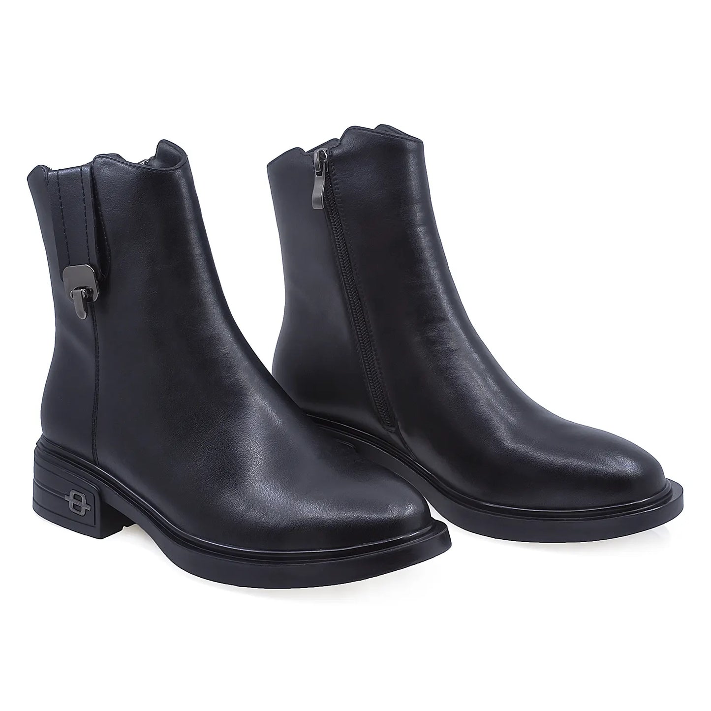 Ghete Dama Casual Anna Viotti Piele Naturala D112-GAW2511 Negru