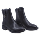 Ghete Dama Casual Anna Viotti Piele Naturala D112-GAW2511 Negru