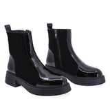 Ghete Dama Casual Anna Viotti Piele Intoarsa D30-114 Negru