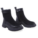 Ghete Dama Casual Anna Viotti Piele Intoarsa D112-GAW2548 Negru