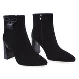 Ghete Dama Elegante Anna Viotti Piele Intoarsa D112-GAW2575 Negru