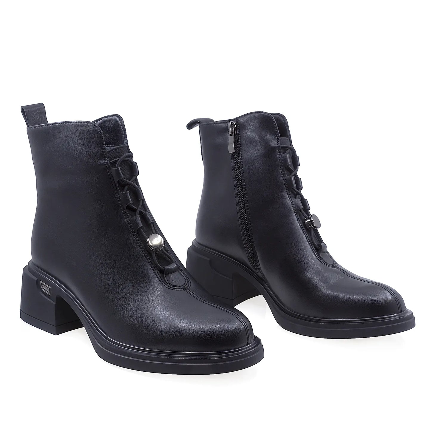 Ghete Dama Casual Anna Viotti Piele Naturala D106-F11239-A602-2 Negru