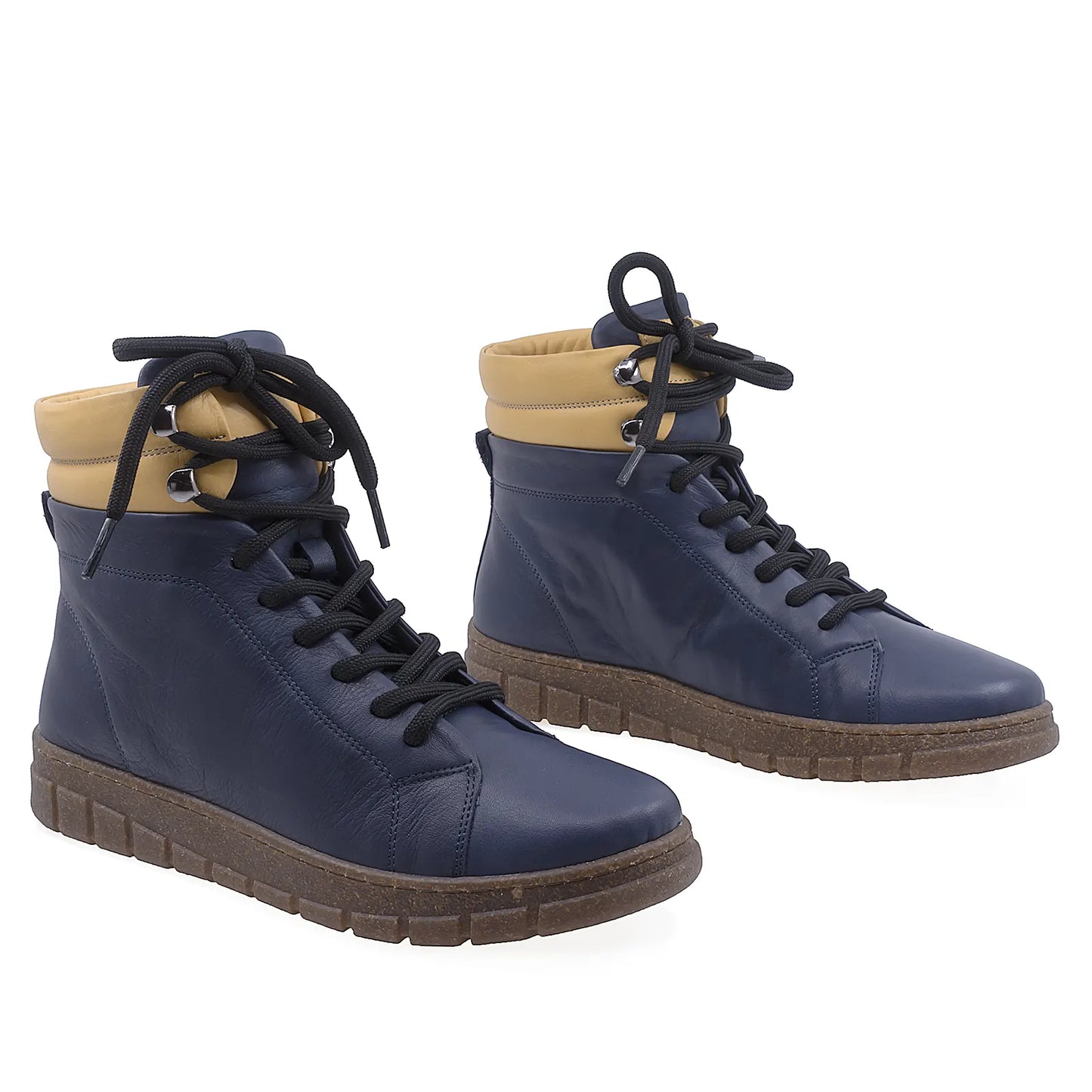 Ghete Dama Casual Anna Viotti Piele Naturala D45-25906-06-165 Bleumarin