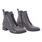 Ghete Dama Elegante Anna Viotti Piele Lacuita D2772 Cappuccino