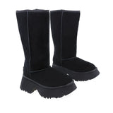 Cizme Dama Casual Anna Viotti Piele Intoarsa D113-8 Negru