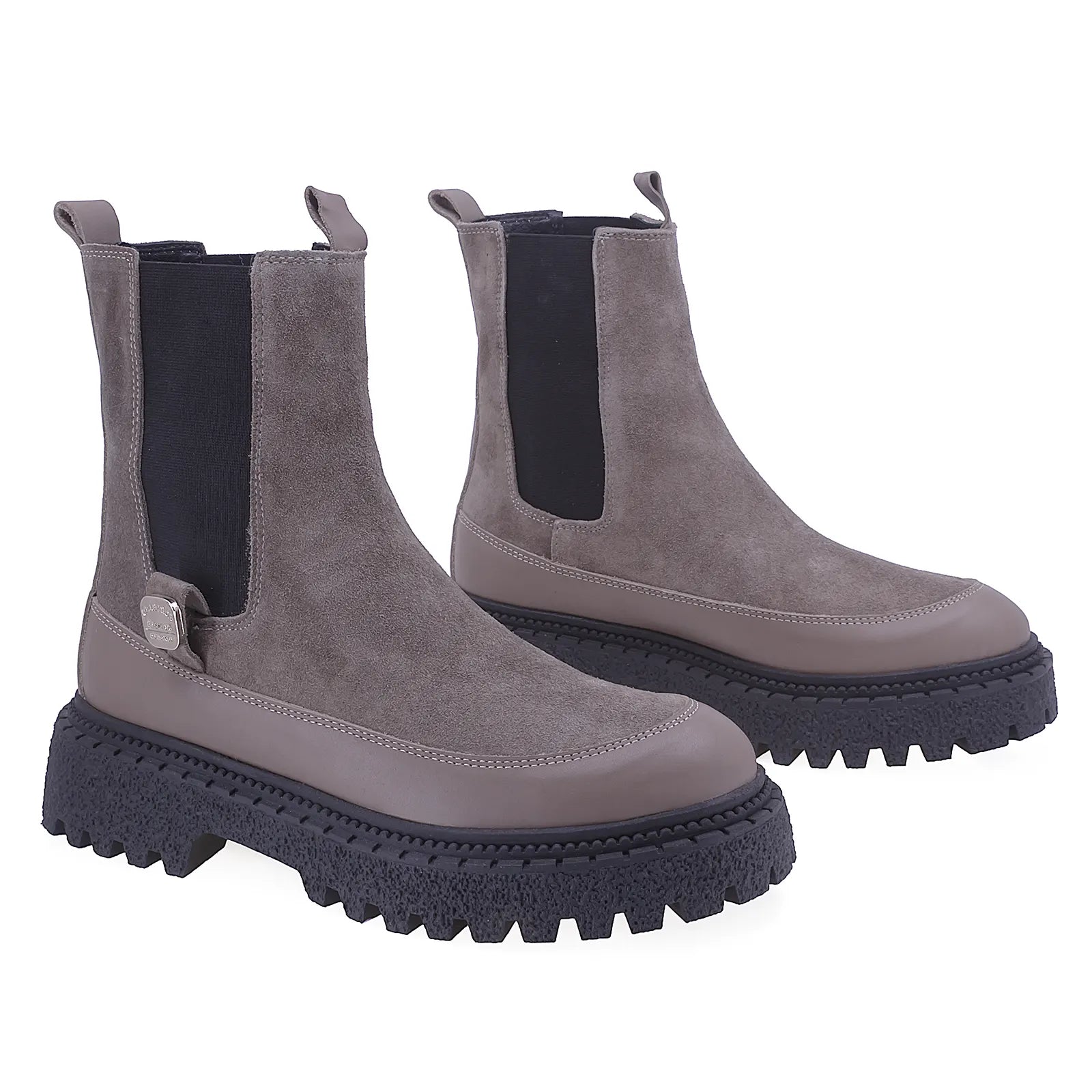 Ghete Dama Casual Anna Viotti Piele Intoarsa D30-120 Gri