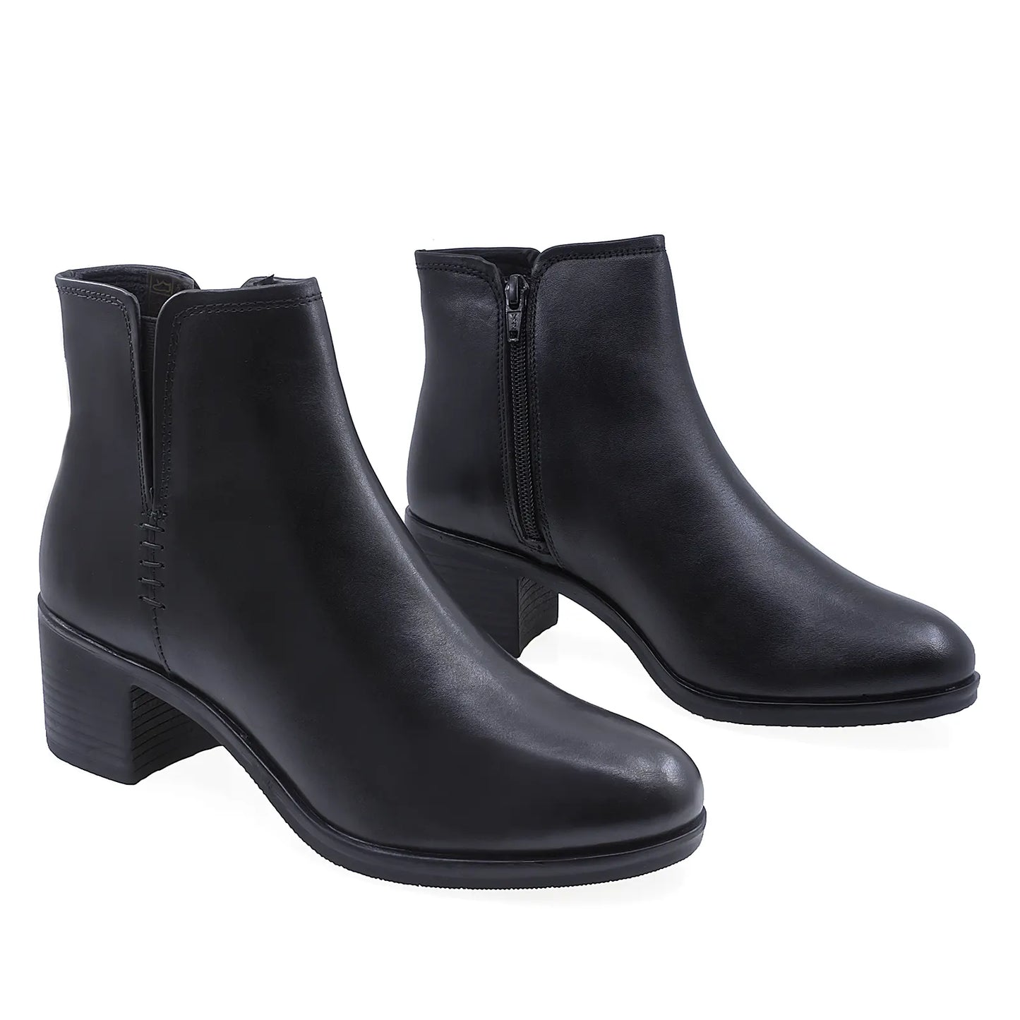 Ghete Dama Casual Anna Viotti Piele Naturala D200-62233 Negru