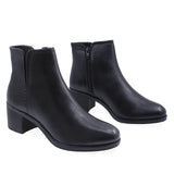 Ghete Dama Casual Anna Viotti Piele Naturala D200-62233 Negru