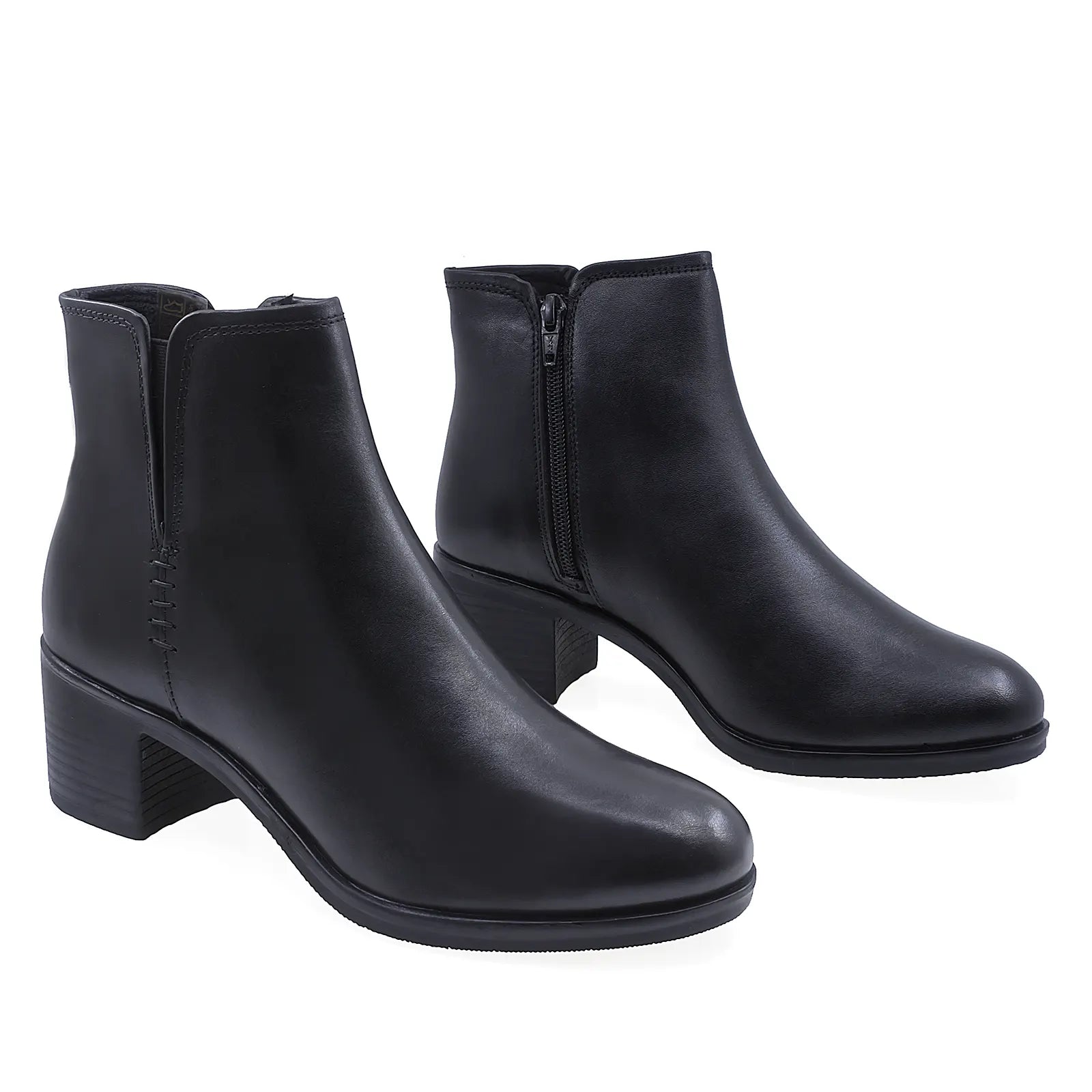 Ghete Dama Casual Anna Viotti Piele Naturala D200-62233 Negru