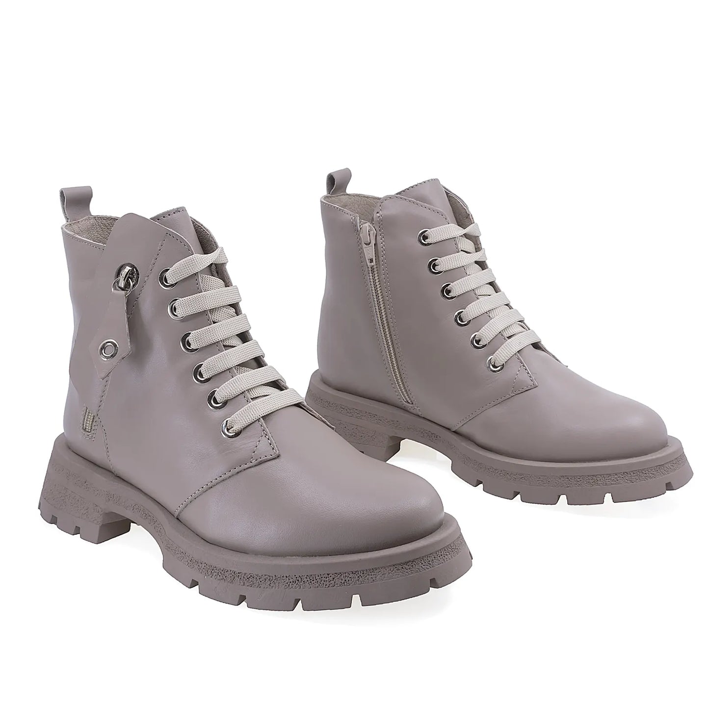 Ghete Dama Casual Anna Viotti Piele Naturala D26-COLOR Gri