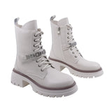 Ghete Dama Casual Anna Viotti Piele Naturala D107-PJ061-Z37071-R-1 Bej