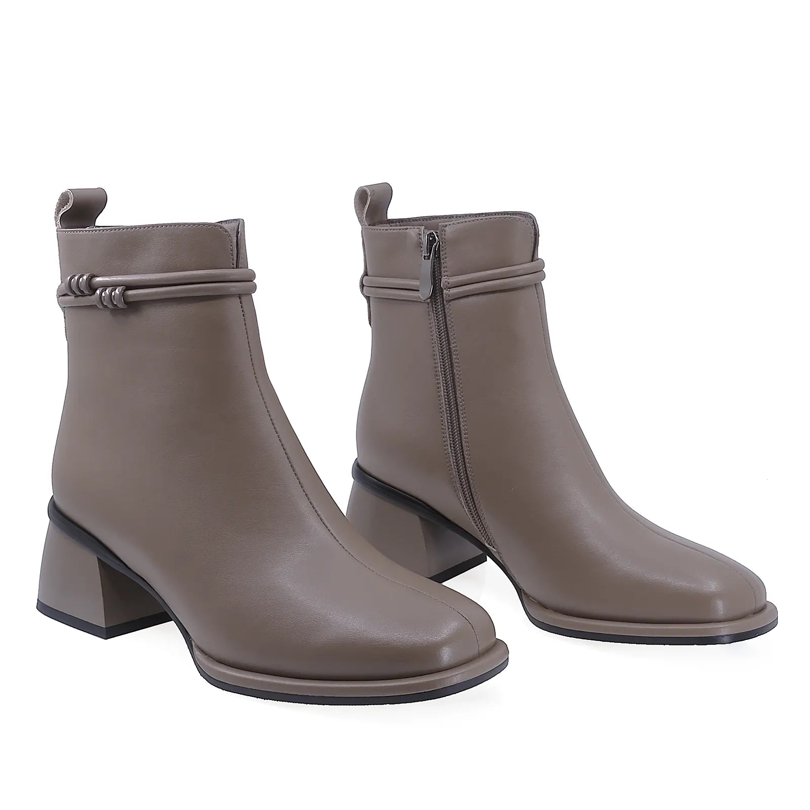 Ghete Dama Elegante Anna Viotti Piele Naturala D105-4221R-LV203-NT-07 Gri