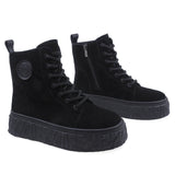 Ghete Dama Casual Anna Viotti Piele Intoarsa D106-F11517-A665-3 Negru