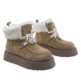 Ghete Dama Casual Anna Viotti Piele Intoarsa D107-PV3132-Z37393-M-5 Coniac